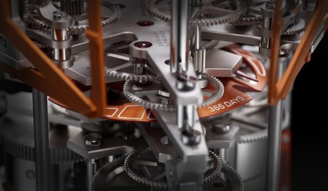 The Ulysse Nardin futurist ovoid table clock called UFO gets a suntan fort he Only Watch Biennal.