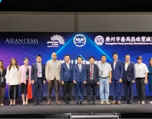 Thailand colored gemstones cutting industry showcase at Jewellery & Gem ASEAN Bangkok 2026